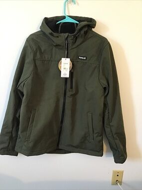 Hurley Mens Wind Resistant Jacket with Hood